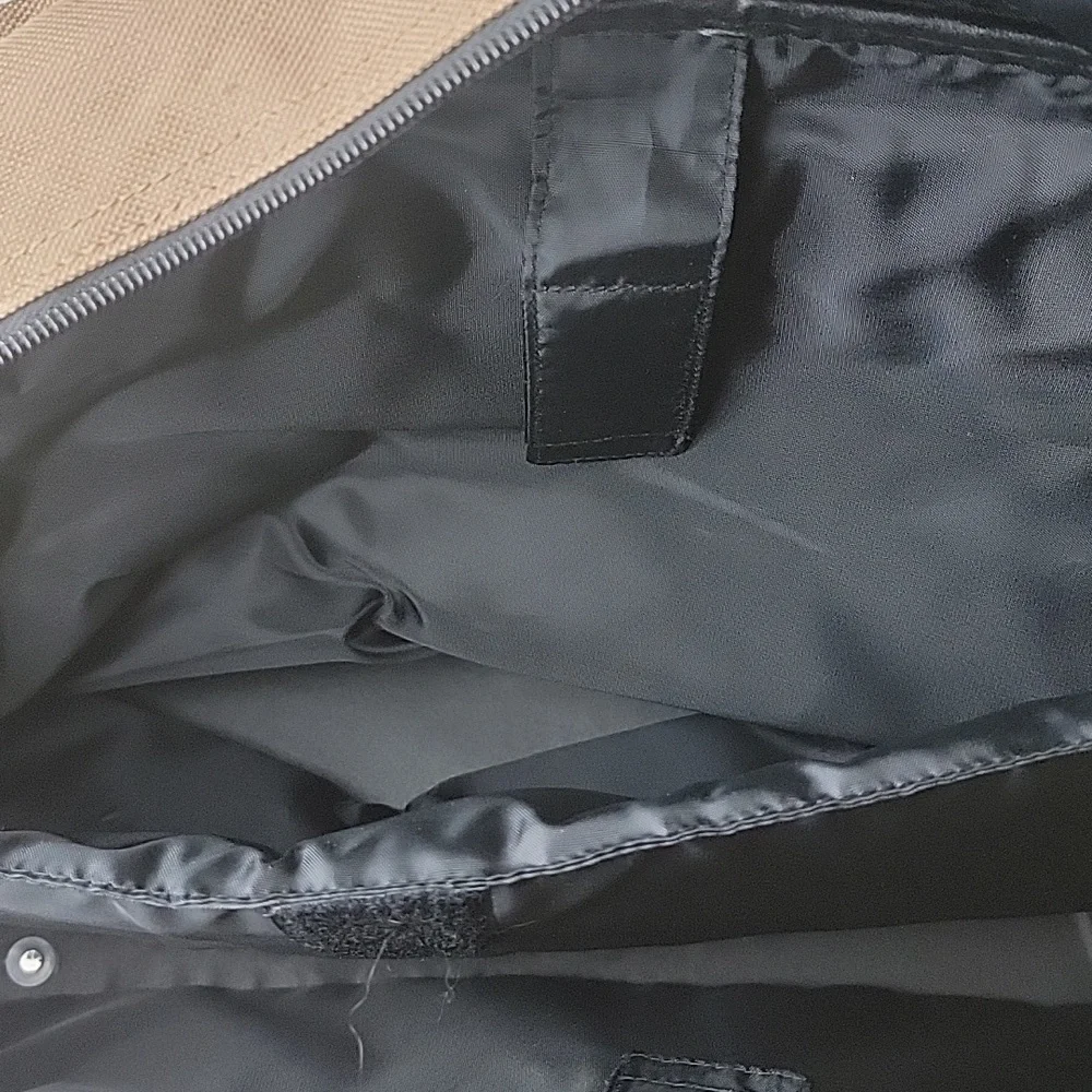 CROPPER HOPPER Tan Black Canvas Scrapbooking Craft‎ Organizer Travel Tote Bag
